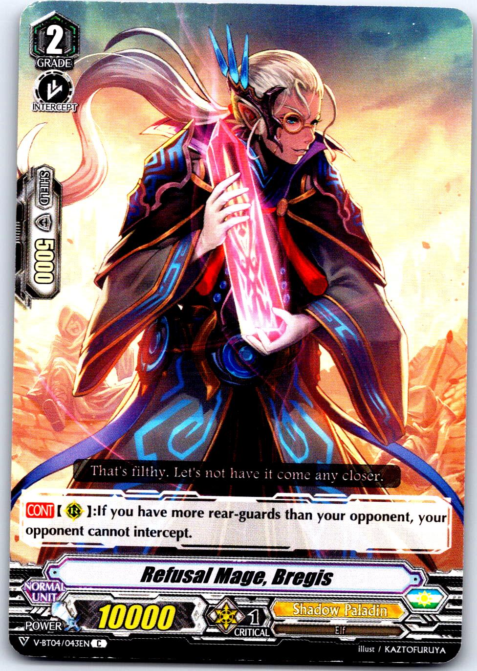 REFUSAL MAGE, BREGIS V-BT04/043EN C CARDFIGHT!! VANGUARD MP