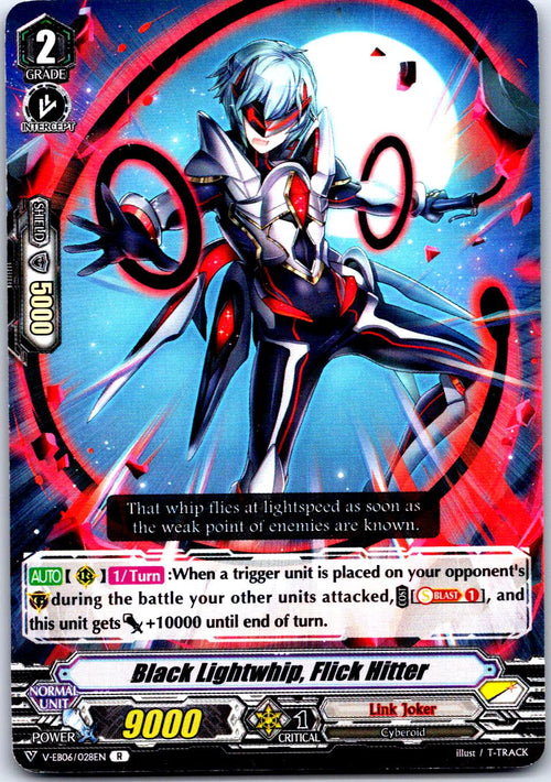 BLACK LIGHTWHIP, FLICK HITTER V-EB06/028EN R CARDFIGHT!! VANGUARD MP