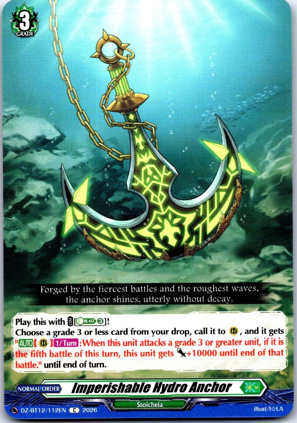 IMPERISHABLE HYDRO ANCHOR DZ-BT12/112EN C CARDFIGHT!! VANGUARD LP