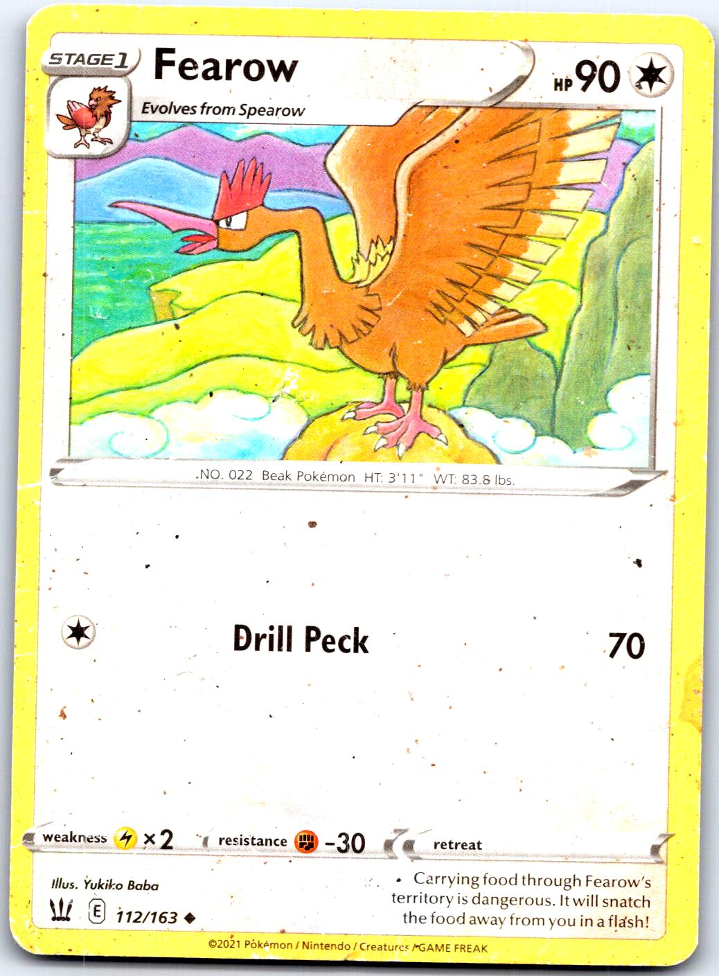 FEAROW 112/163 UC POKEMON MP