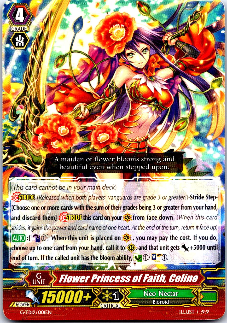 FLOWER PRINCESS OF FAITH, CELINE G-TD12/001EN TRIAL DECK CARDFIGHT!! VANGUARD MP