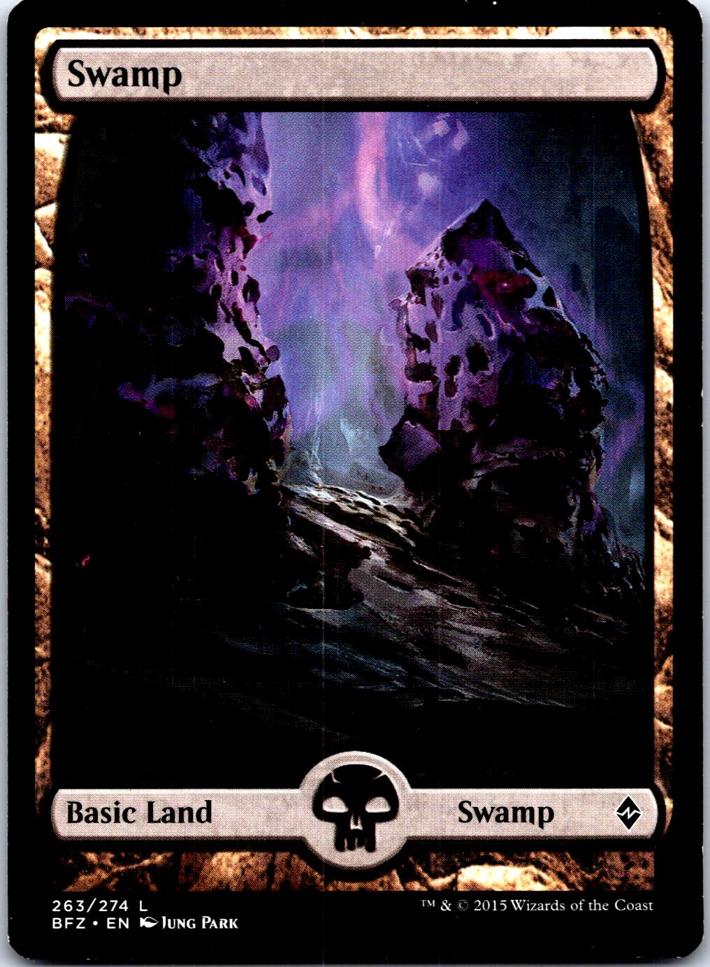 SWAMP (263) - FULL ART 263 LAND MAGIC: THE GATHERING MP