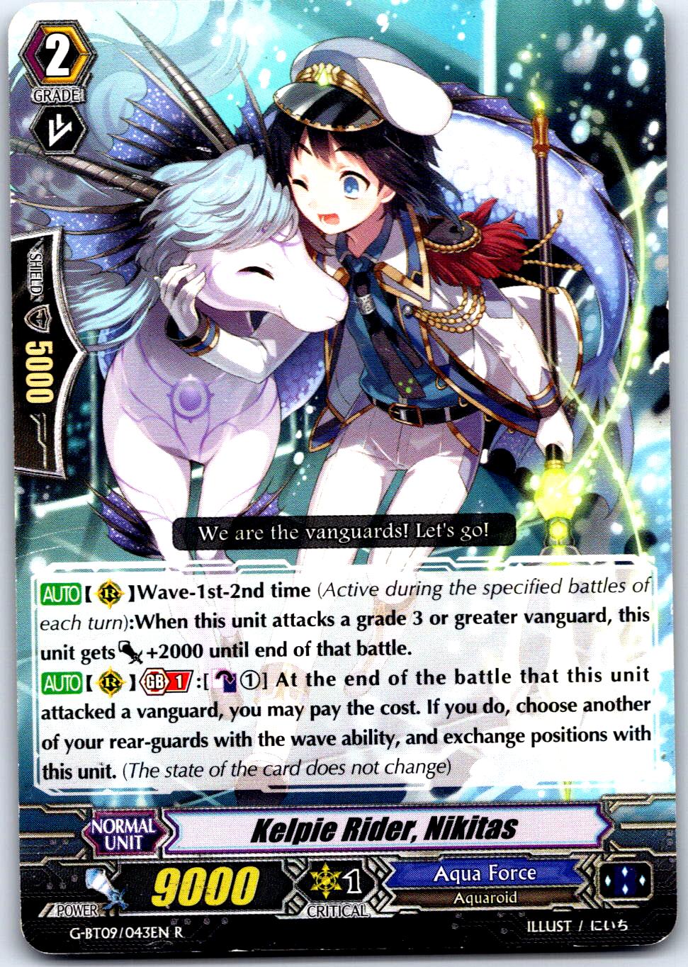 KELPIE RIDER, NIKITAS G-BT09/043EN R CARDFIGHT!! VANGUARD MP