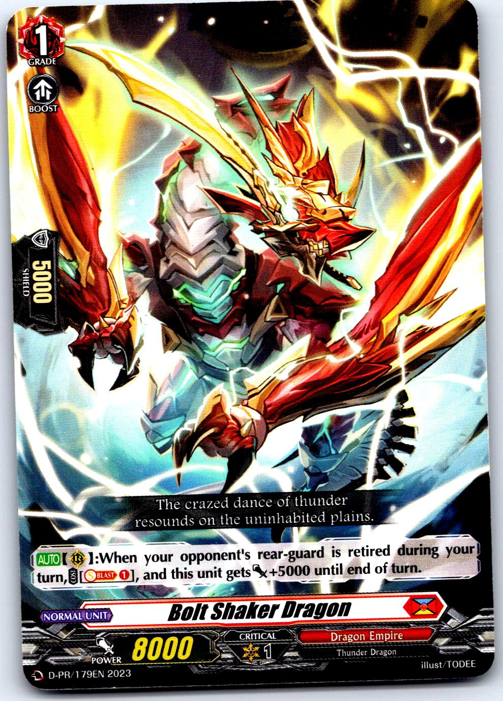 BOLT SHAKER DRAGON (179) D-PR/179EN P CARDFIGHT!! VANGUARD MP