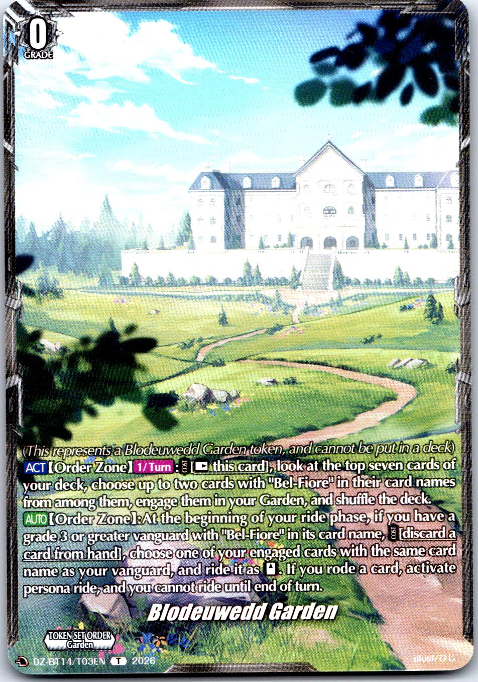 BLODEUWEDD GARDEN DZ-BT14/T03EN TOKEN CARDFIGHT!! VANGUARD MP
