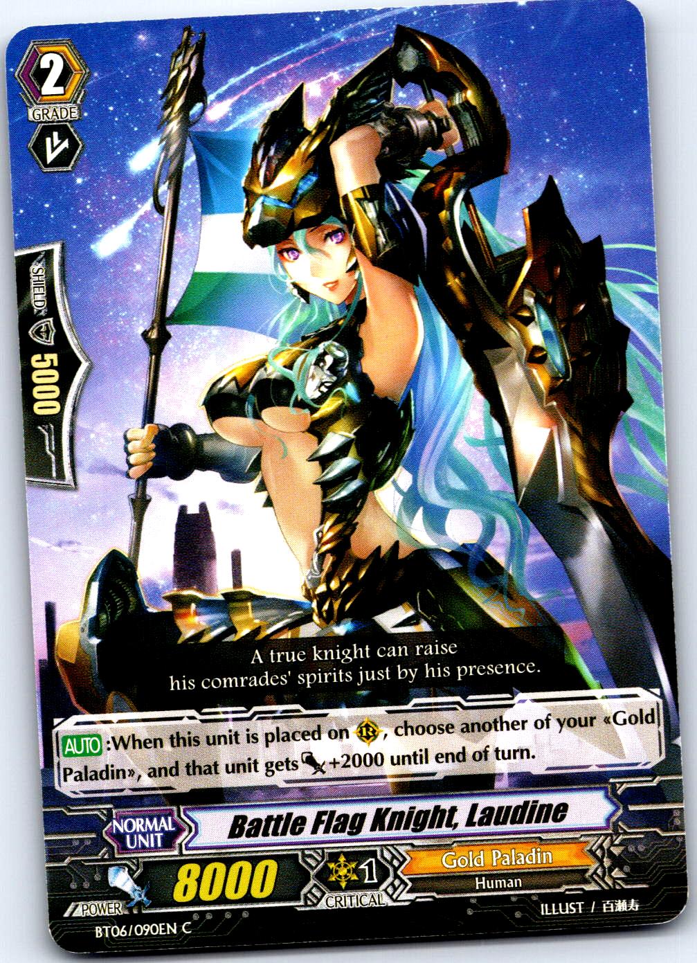 BATTLE FLAG KNIGHT, LAUDINE BT06/090EN C CARDFIGHT!! VANGUARD MP