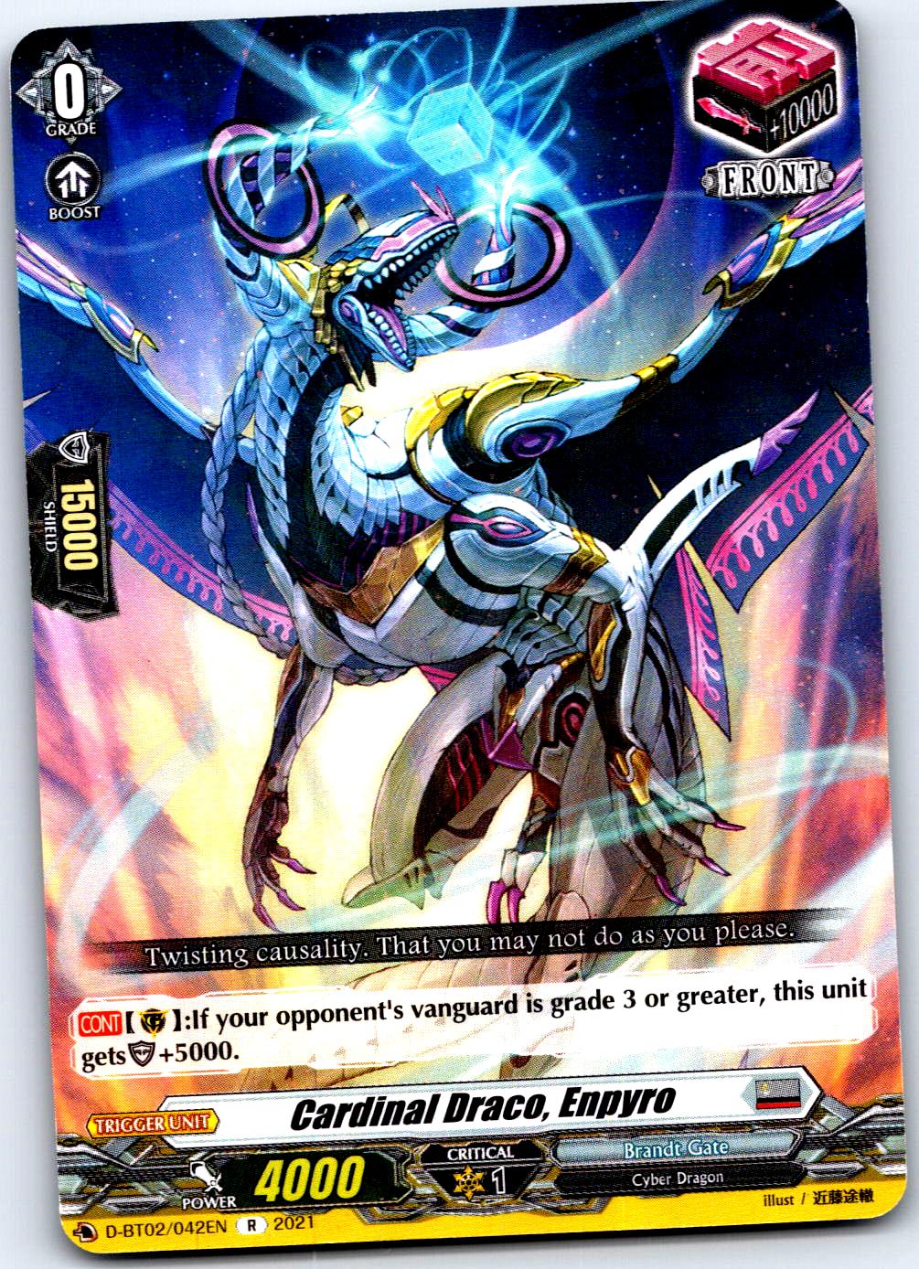 CARDINAL DRACO, ENPYRO D-BT02/042EN R CARDFIGHT!! VANGUARD LP