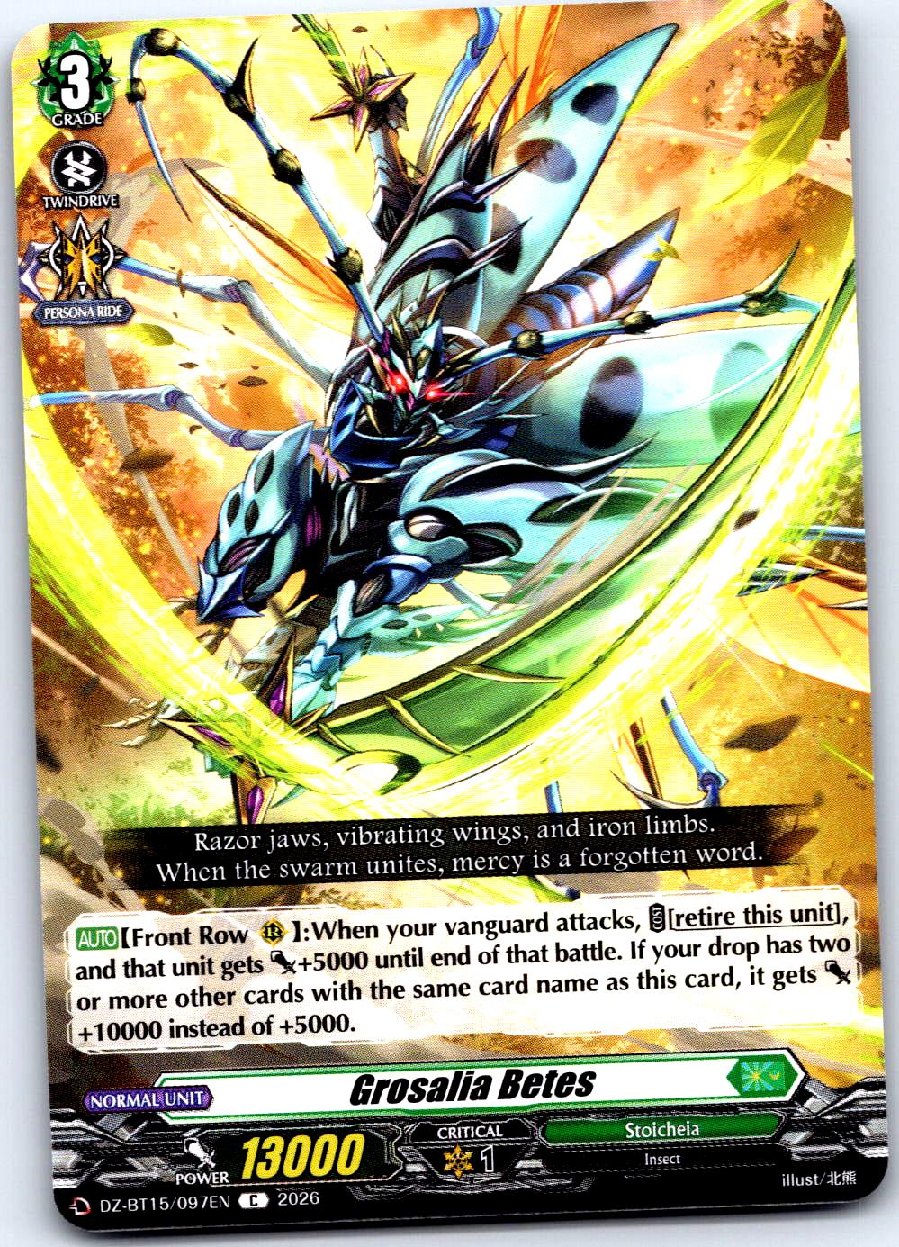 Grosaria Bethes  DZ-BT15/097EN C CARDFIGHT!! VANGUARD NM