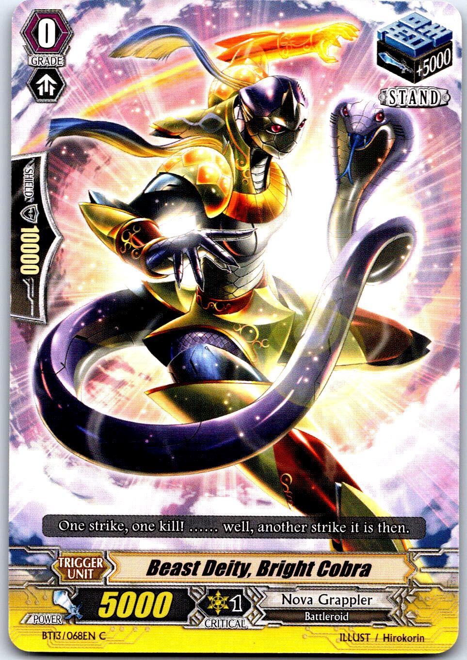 BEAST DEITY, BRIGHT COBRA BT13/068EN C CARDFIGHT!! VANGUARD MP