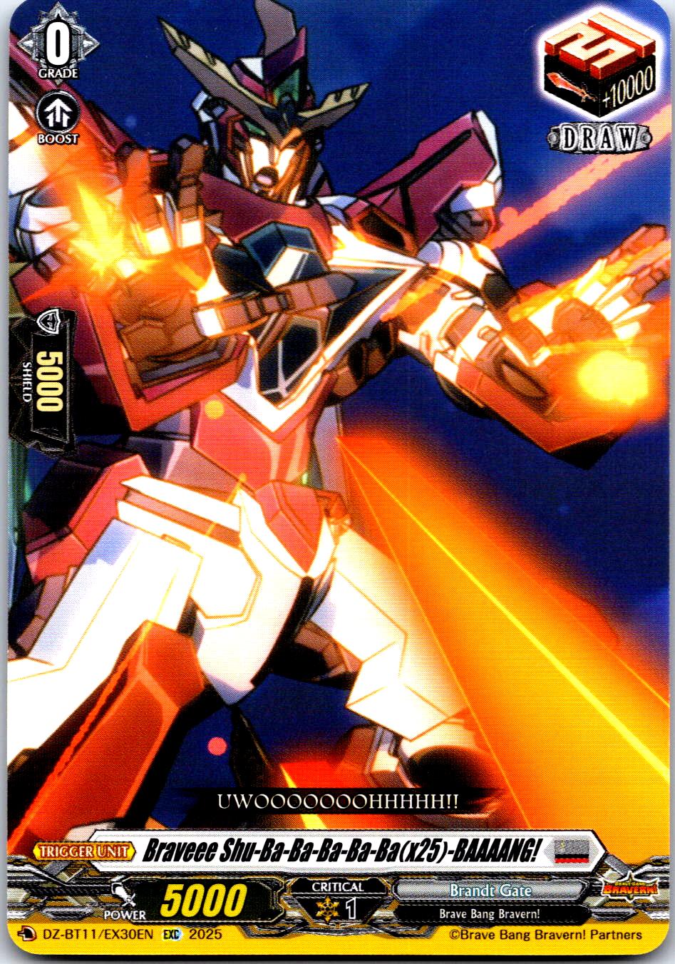 BRAVEEE SHU-BA-BA-BA-BA-BA(X25)-BAAAANG! DZ-BT11/EX30EN CARDFIGHT!! VANGUARD MP