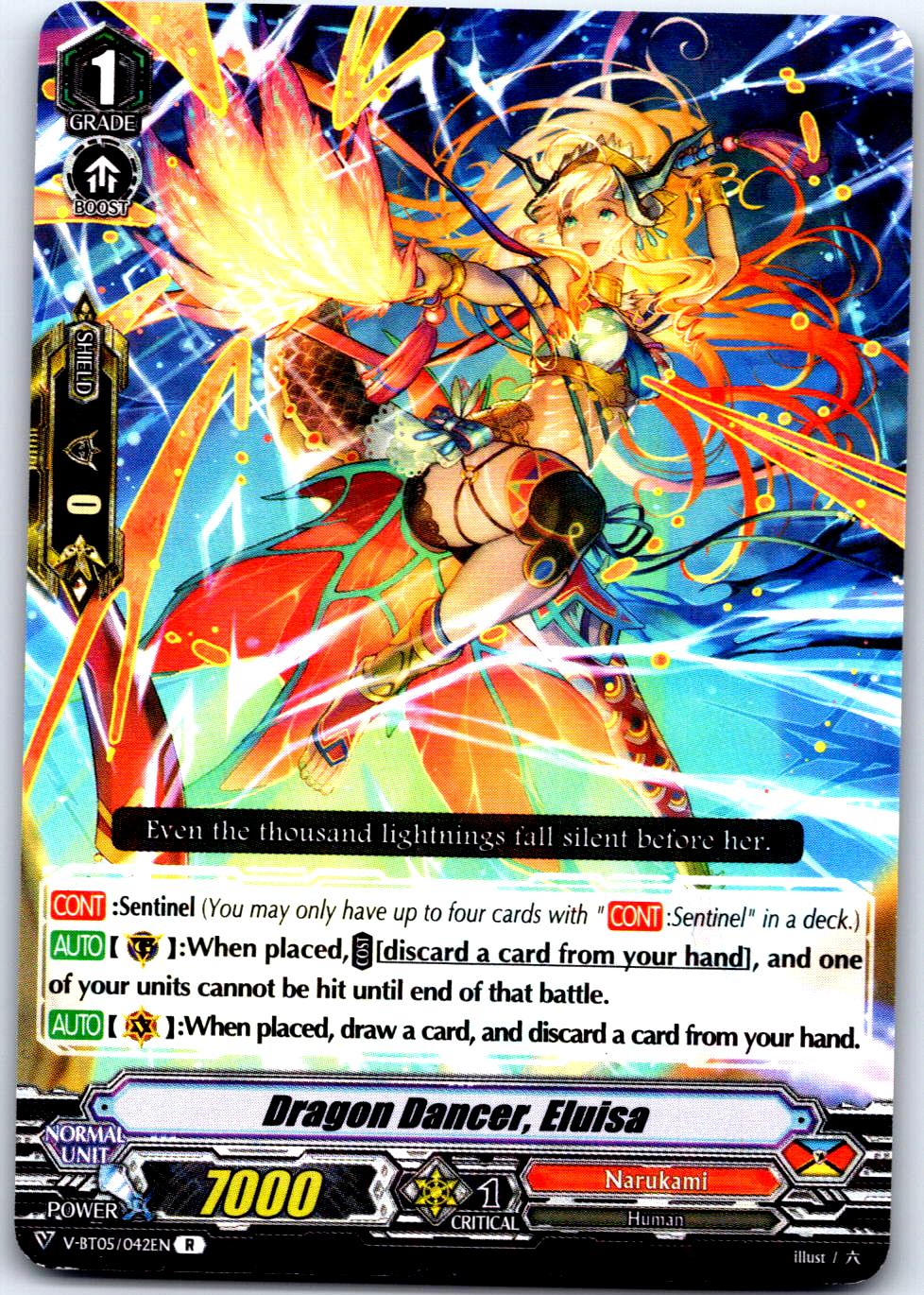 DRAGON DANCER, ELUISA V-BT05/042EN R CARDFIGHT!! VANGUARD MP