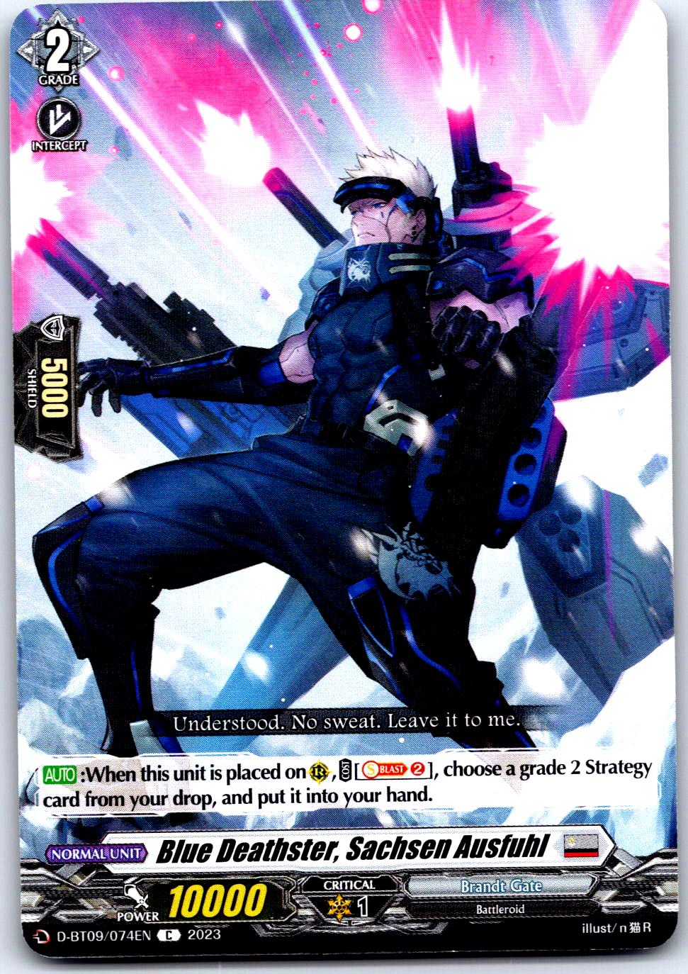 BLUE DEATHSTER, SACHSEN AUSFUHL D-BT09/074EN C CARDFIGHT!! VANGUARD MP