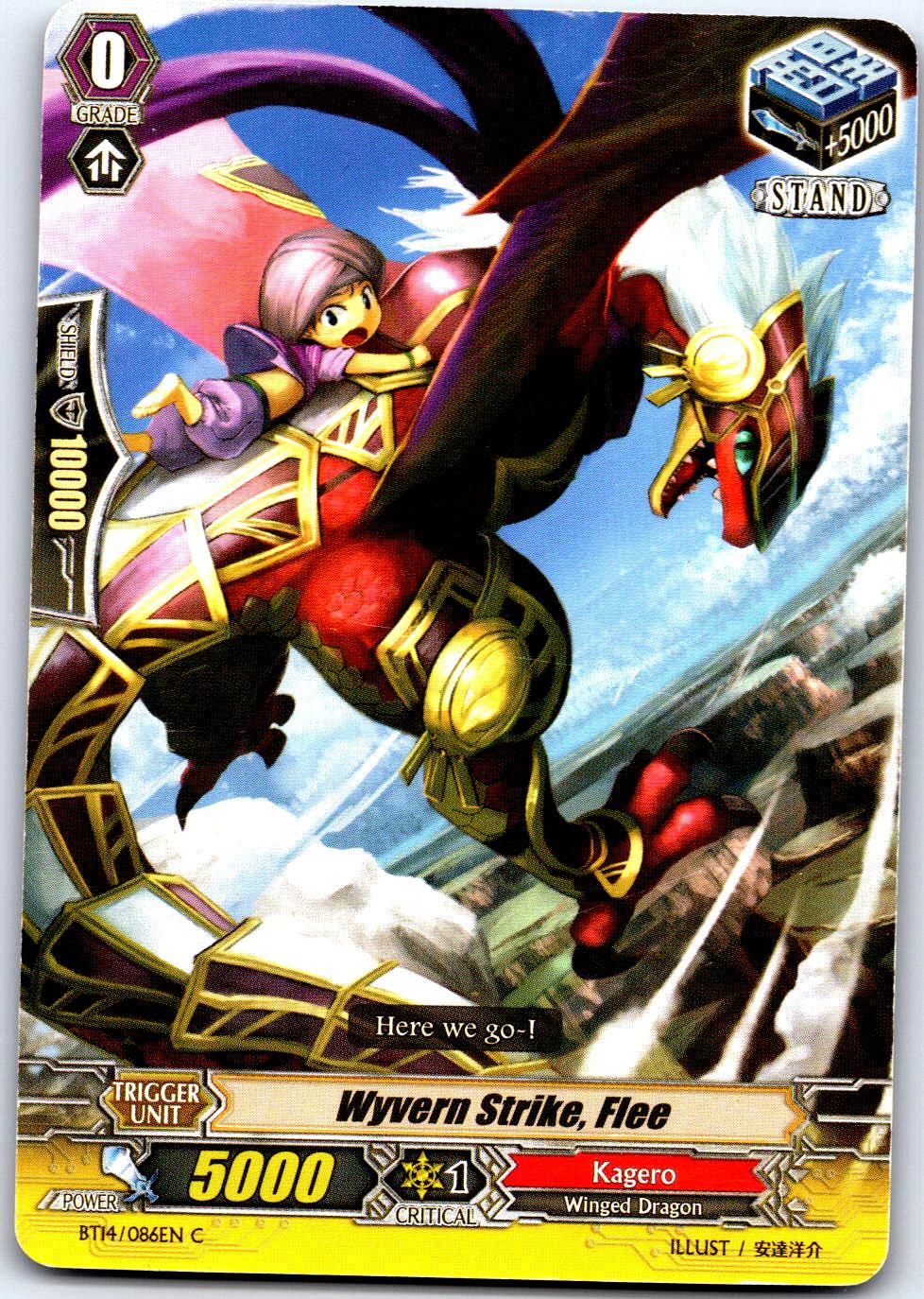 WYVERN STRIKE, FLEE BT14/086EN C CARDFIGHT!! VANGUARD MP