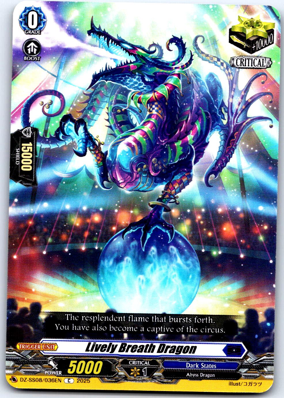 LIVELY BREATH DRAGON DZ-SS08/036EN C CARDFIGHT!! VANGUARD LP