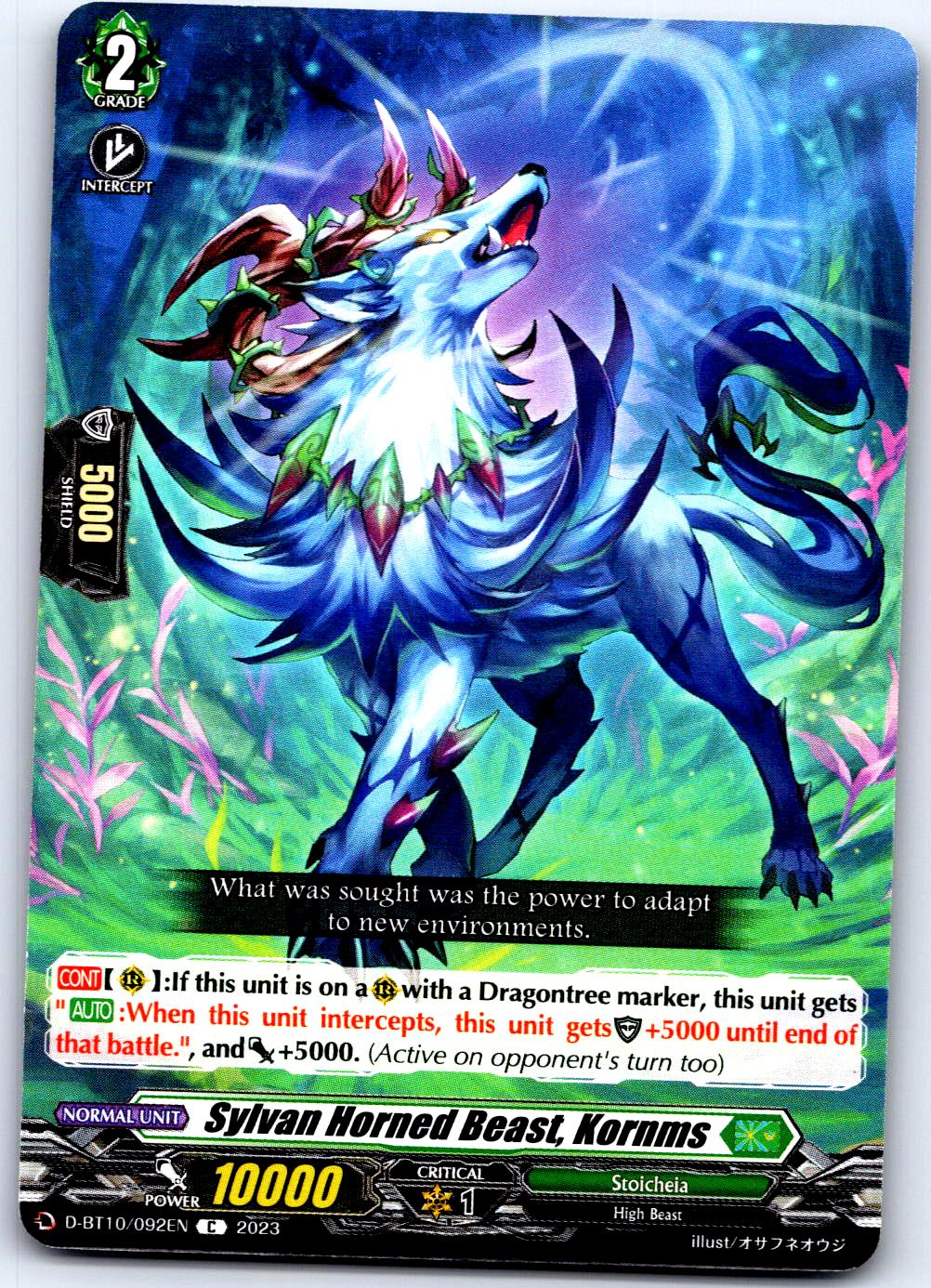 SYLVAN HORNED BEAST, KORNMS D-BT10/092EN C CARDFIGHT!! VANGUARD MP