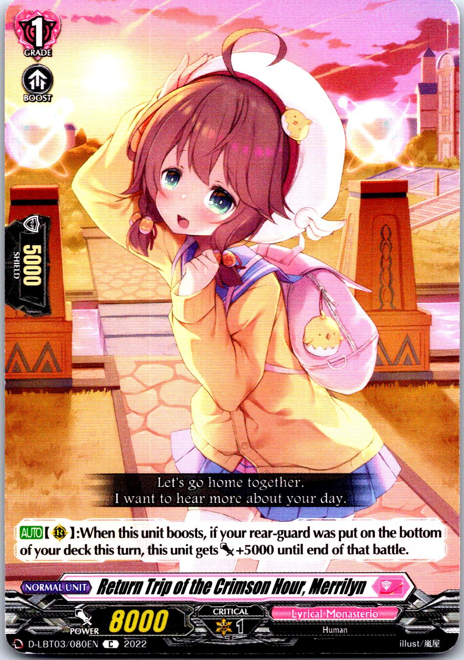 RETURN TRIP OF THE CRIMSON HOUR, MERRILYN D-LBT03/080EN CARDFIGHT!! VANGUARD MP