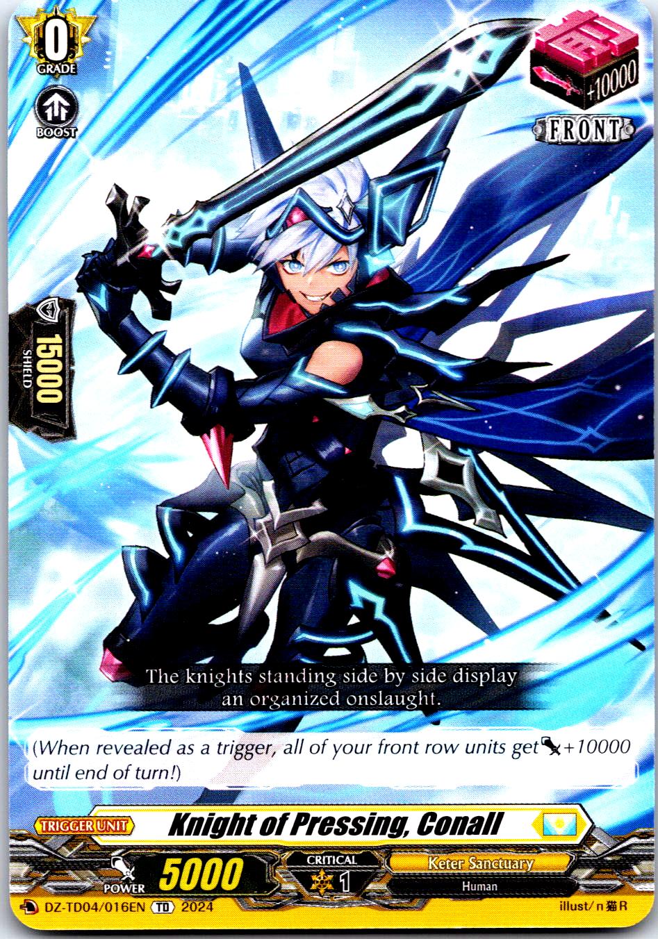 KNIGHT OF PRESSING, CONALL DZ-TD04/016EN TRIAL DECK CARDFIGHT!! VANGUARD MP