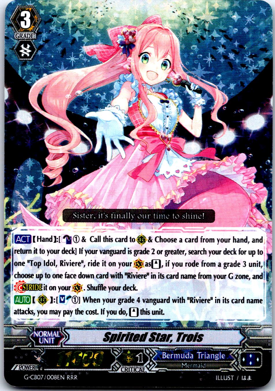 SPIRITED STAR, TROIS G-CB07/008EN TRIPLE RARE CARDFIGHT!! VANGUARD MP