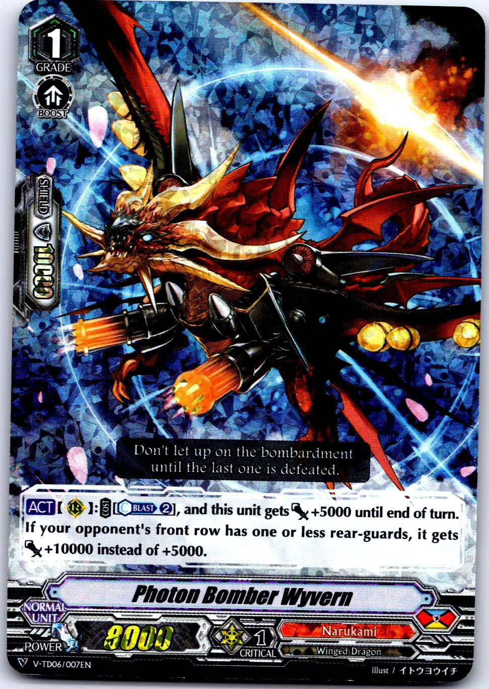 PHOTON BOMBER WYVERN (RRR FOIL) V-TD06/007EN TRIPLE RARE CARDFIGHT!! VANGUARD MP