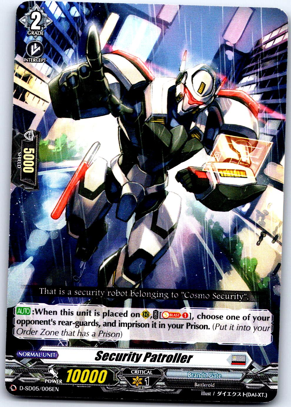 SECURITY PATROLLER D-SD05/006EN TRIAL DECK CARDFIGHT!! VANGUARD MP