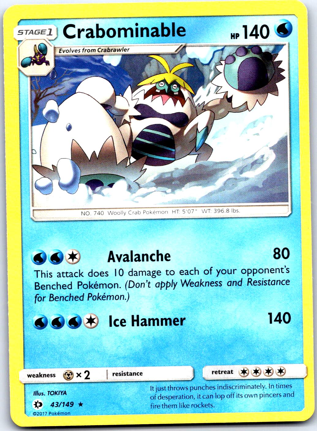 CRABOMINABLE 43/149 R POKEMON MP