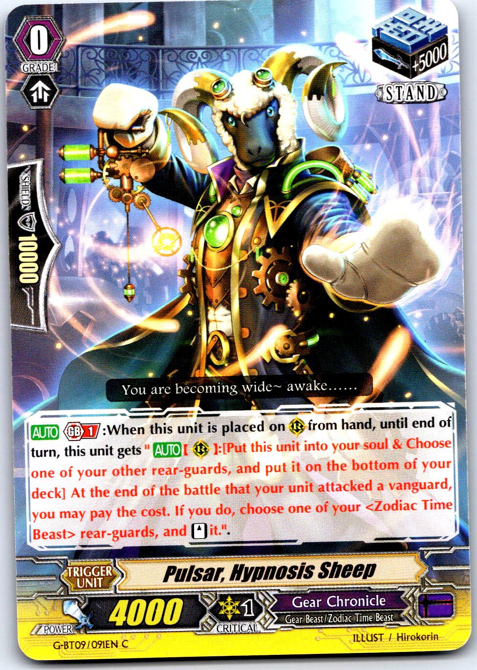 PULSAR, HYPNOSIS SHEEP G-BT09/091EN C CARDFIGHT!! VANGUARD MP