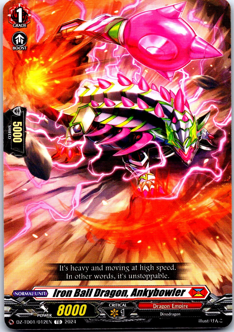 IRON BALL DRAGON, ANKYBOWLER DZ-TD01/012EN TRIAL DECK CARDFIGHT!! VANGUARD MP