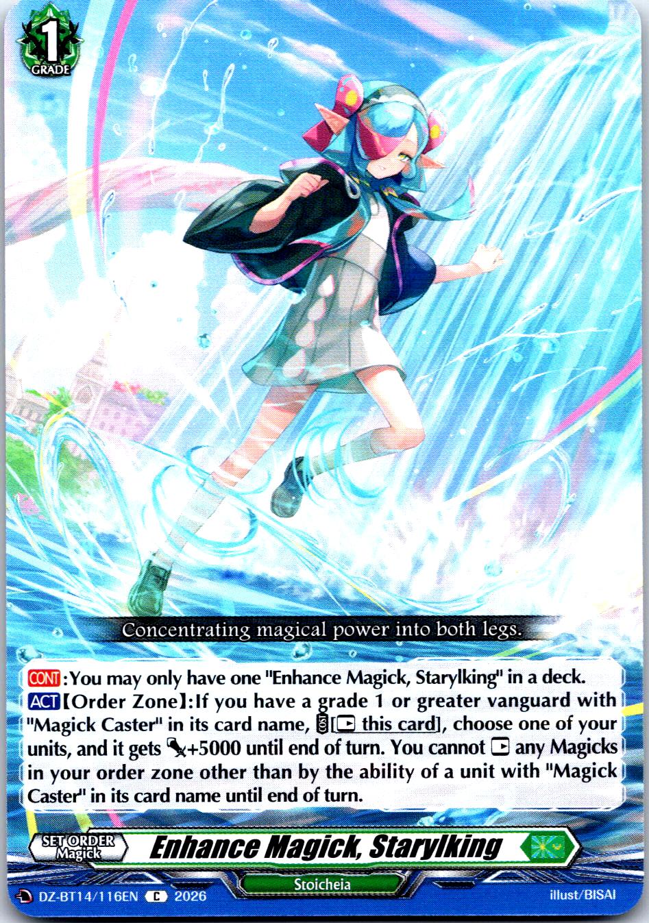 ENHANCE MAGICK, STARYLKING DZ-BT14/116EN C CARDFIGHT!! VANGUARD LP
